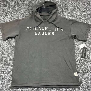 Philadelphia Eagles Hoodie Men Large Gray Fanatics Signature Short Sleeve New L